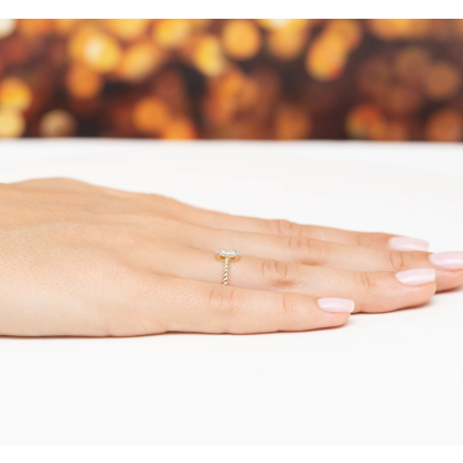 Pierścionek z Brylantami 0,17ct ze złota próby 585. W-0707